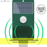 Ultrasone Kattenverjager op zonneenergie