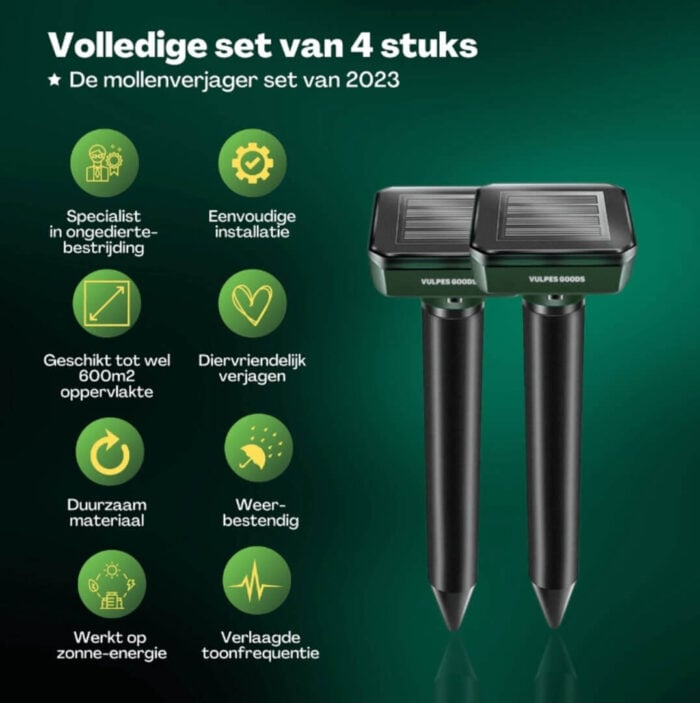 Verjager - Mollenverjager - 4 stuks