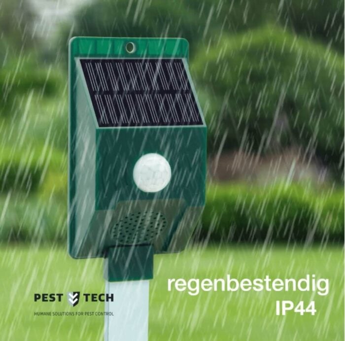 Ultrasone Kattenverjager op zonneenergie