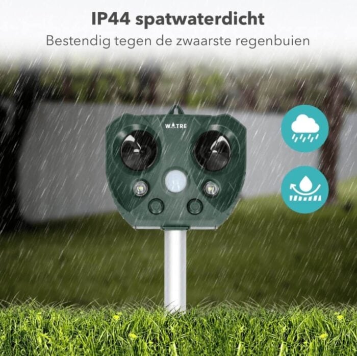 Ultrasone Verjagers - Katten verjager - IP44 spatwaterdicht