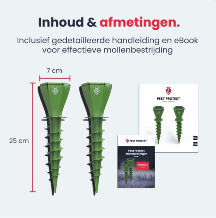 2-Pack Mollenverjager op Zonne Energie