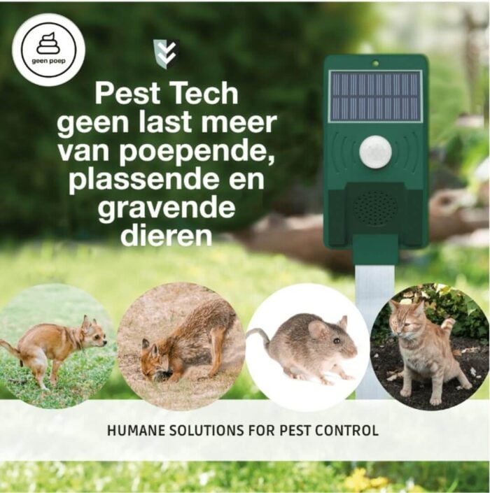Ultrasone Kattenverjager op zonneenergie